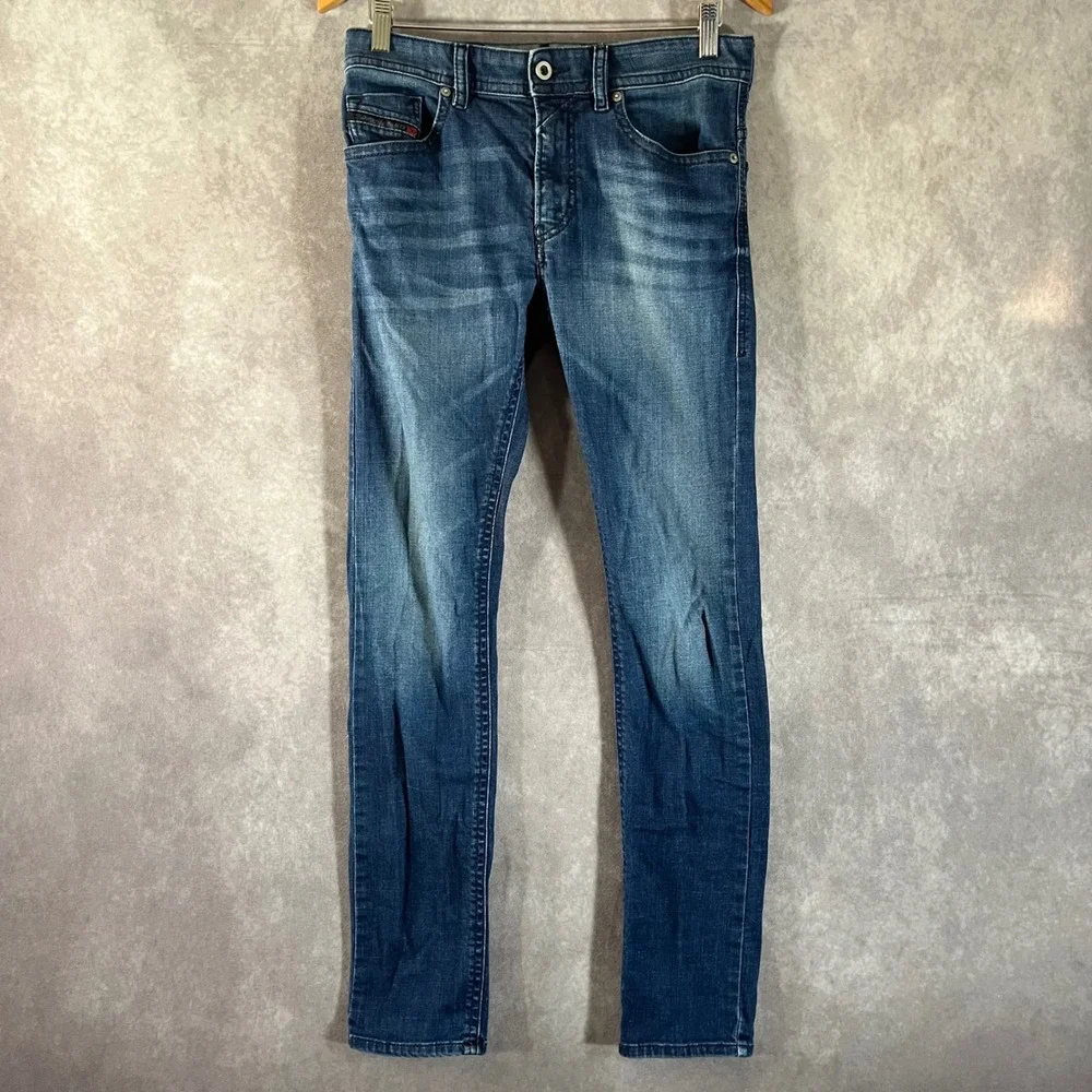 Diesel Thommer Slim-Skinny Jeans Mens 28 Blue 084MW Stretch Denim Tapered Leg